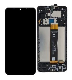 LCD SAMSUNG A127 - A12 2021 BLACK (SERVICE PACK)