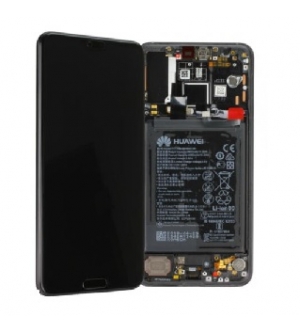 LCD HUAWEI P20 Pro + FRAME BLACK cod. CLT-AL01 (SERVICE PACK)