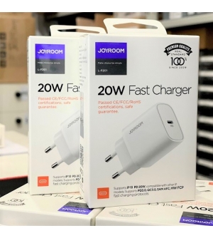 6941237146359 JOYROOM "20W Fast Charger" CARICATORE USB Type-C RICARICA RAPIDA 20W White L-P201