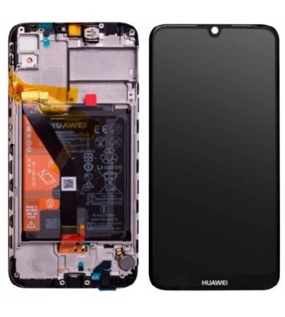 LCD HUAWEI Y6 2019 / Y6s + FRAME BLACK cod. MRD-LX1 LX2 (SERVICE PACK)