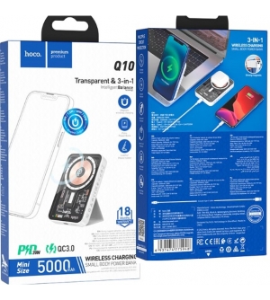 6931474785091 HOCO Q10 "TRASPARENTI DISCOVERY EDITION" - POWER BANK 10.000 mAh MAGNETICA Per iPhone