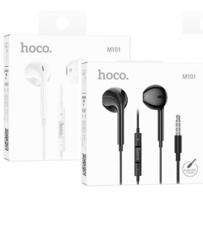 6931474782335 HOCO EARPHONES "M101 Crystal" JACK 3.5mm CON MICROFONO Black