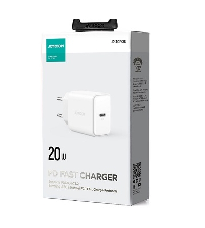 6956116704896 JOYROOM "20W Fast Charger" CARICATORE USB Type-C PD 20W White JR-TCF06eu