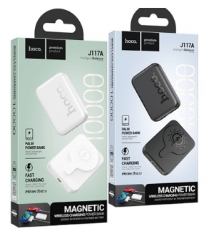 6942007605830 HOCO J117A - POWER BANK MAGNETICO 10.000mAh PD20W WHITE Per iPhone