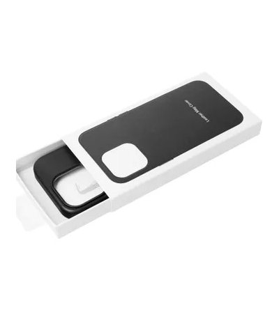 LEATHER MAG COVER PER iPhone 16 BLACK