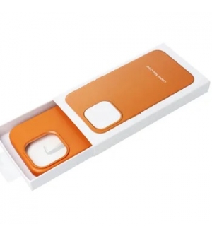 LEATHER MAG COVER PER iPhone 16 ORANGE