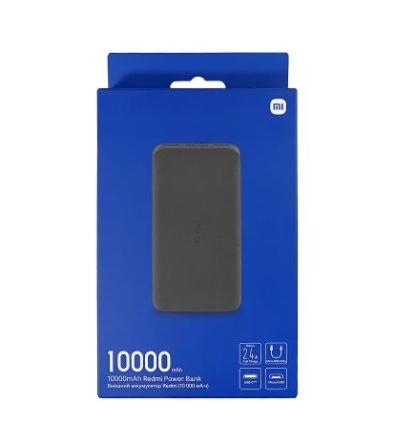 6934177716881 POWER BANK XIAOMI 10000 mAh BLACK - DOPPIO INGRESSO (micro-USB/Type-C), DOPPIA USCITA (2xUSB-A)