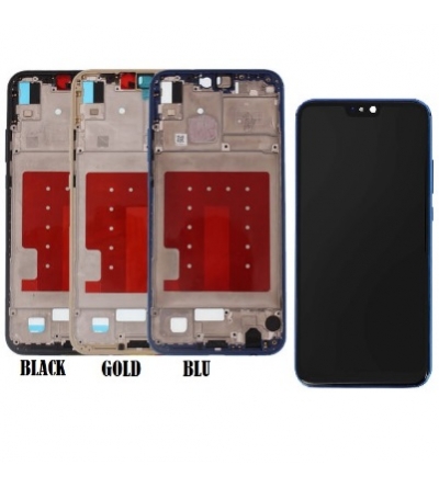 LCD HUAWEI P20 LITE + FRAME BLUE cod. ANE-LX1 - L21