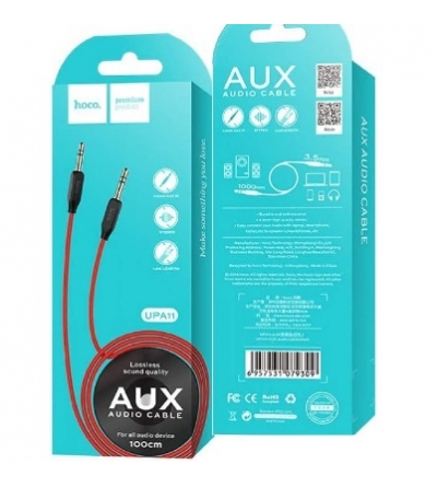 6957531079293 CAVO AUDIO AUX HOCO JACK 3.5 mm UPA11 BLACK