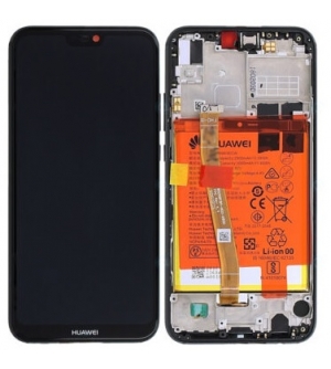 LCD HUAWEI P20 LITE + FRAME NERO ORIGINALE cod. ANE-LX1 - L21 (SERVICE PACK)