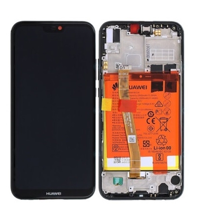 LCD HUAWEI P20 LITE + FRAME NERO ORIGINALE cod. ANE-LX1 - L21 (SERVICE PACK)