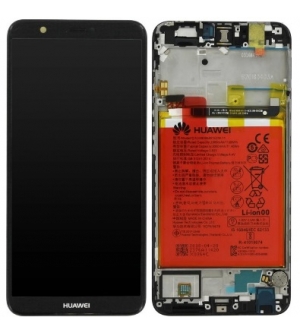 LCD HUAWEI P SMART + FRAME NERO cod. FIG-LX1 - L31 (SERVICE PACK)