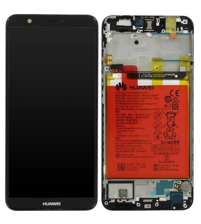 LCD HUAWEI P SMART + FRAME NERO cod. FIG-LX1 - L31 (SERVICE PACK)