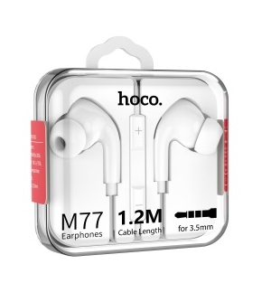 AURICOLARE JACK 3.5 MM HOCO M77 WHITE